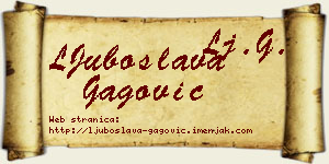 LJuboslava Gagović vizit kartica